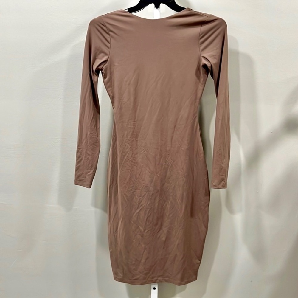 Susana Monaco Low Back Midi Dress tan Cocoa